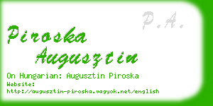 piroska augusztin business card